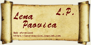 Lena Paovica vizit kartica